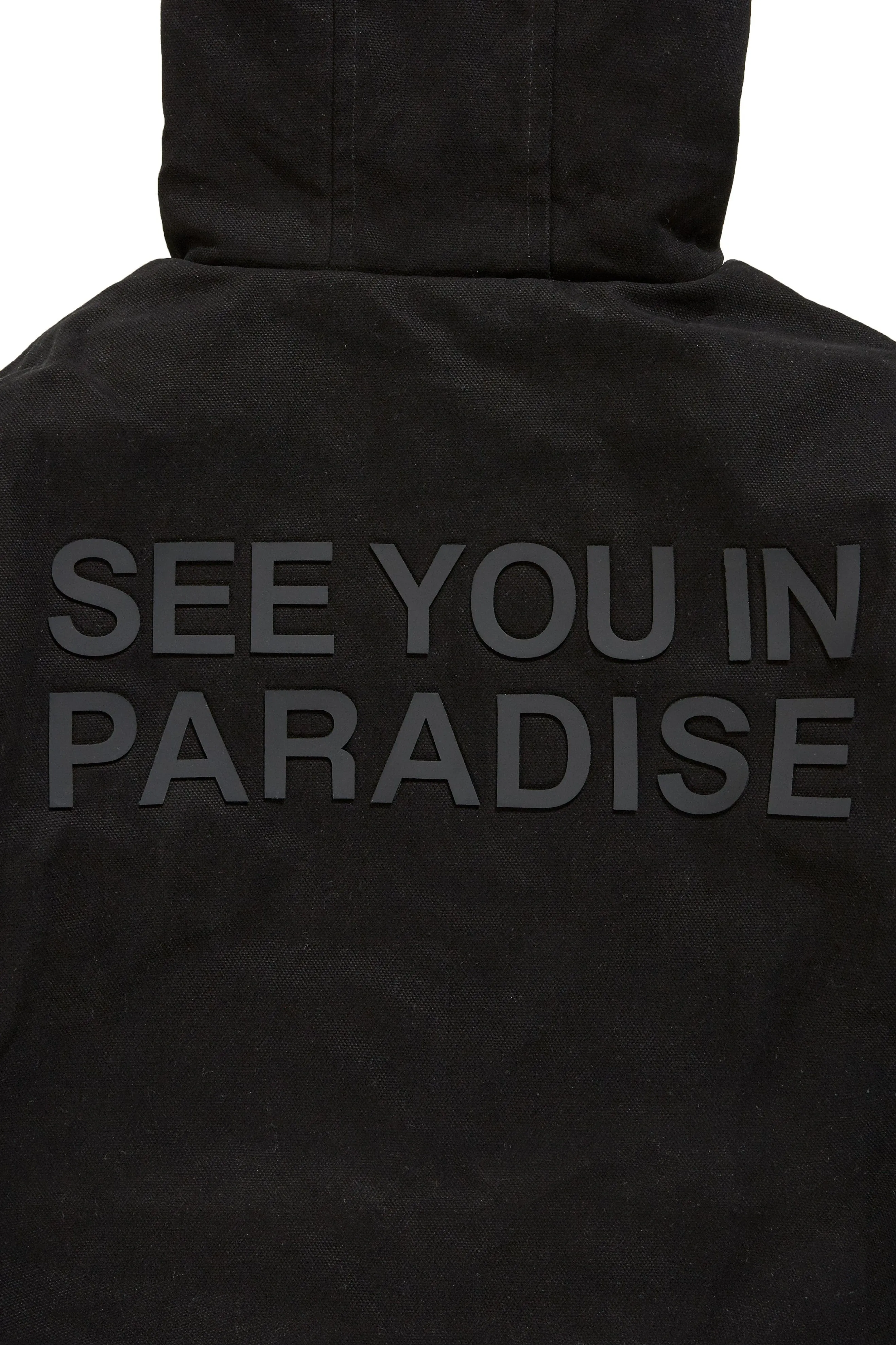 Kids See You In Paradise Hooded Work Jacket (Black)