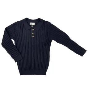 Klai Navy Polo Sweater