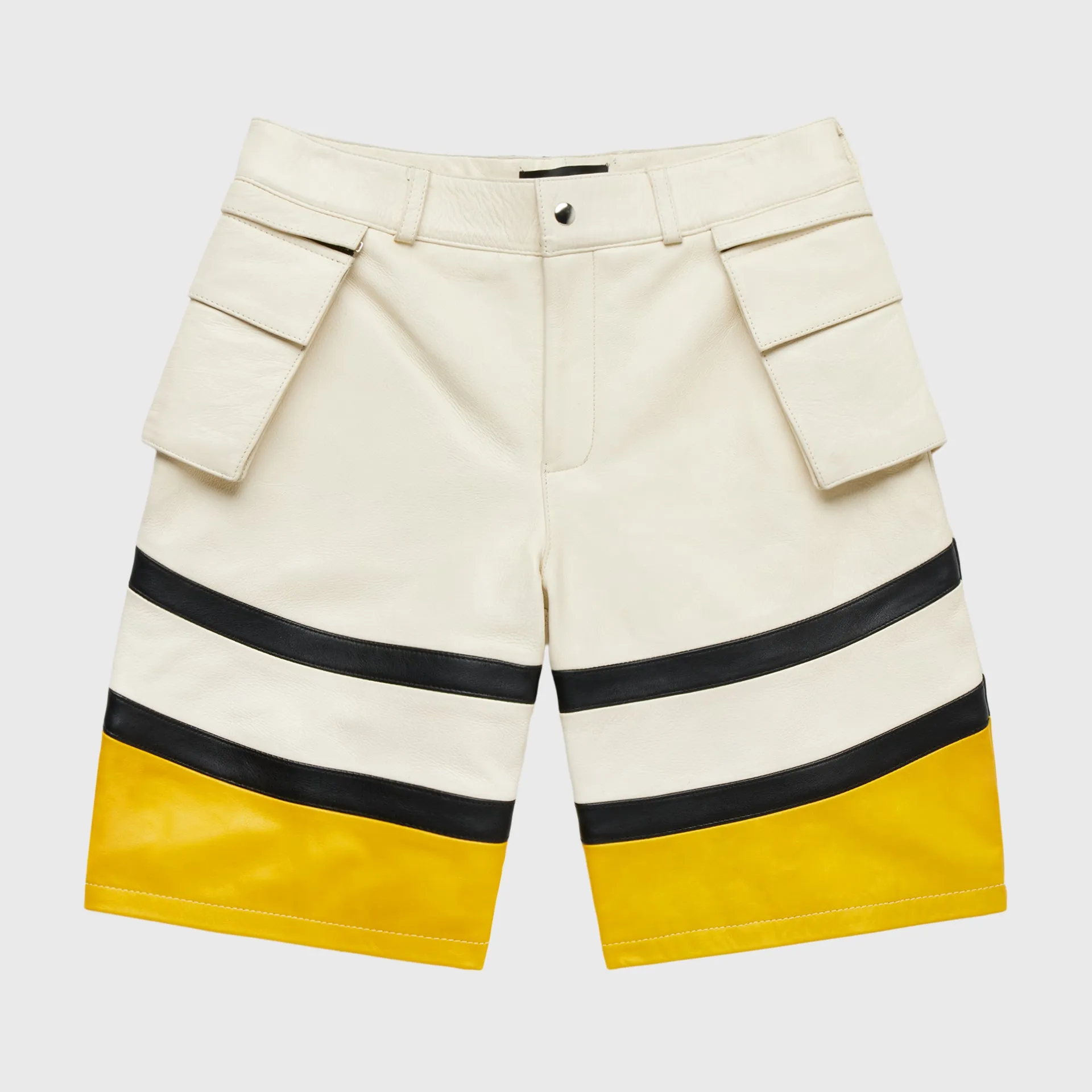 Leather Bourne Shorts Yellow