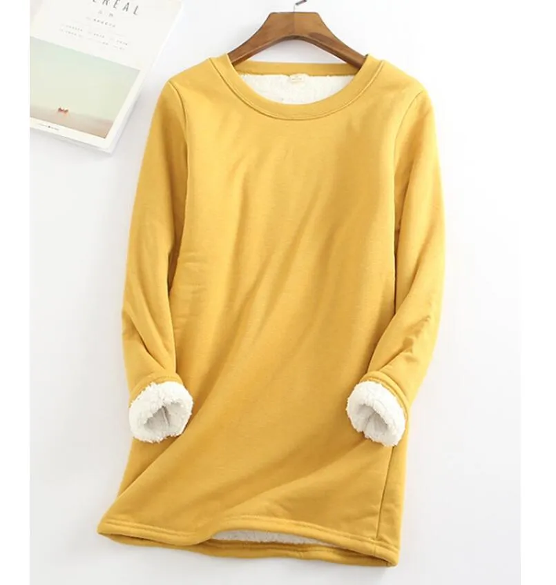 Lena Long Sleeve Shirt with Lining - Fashionable and Warm