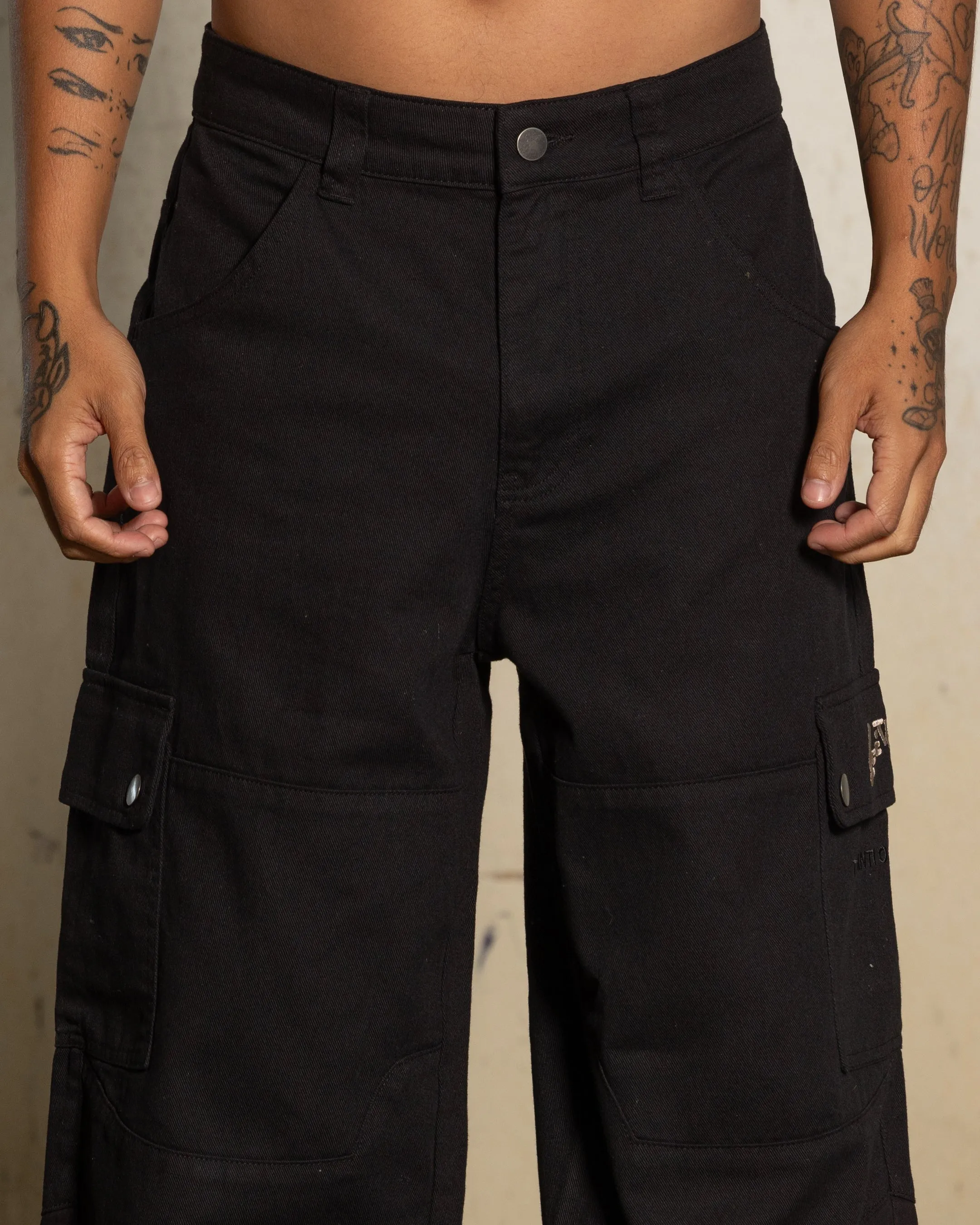 Loiter X The Anti Order Flow Cargo Pants Black