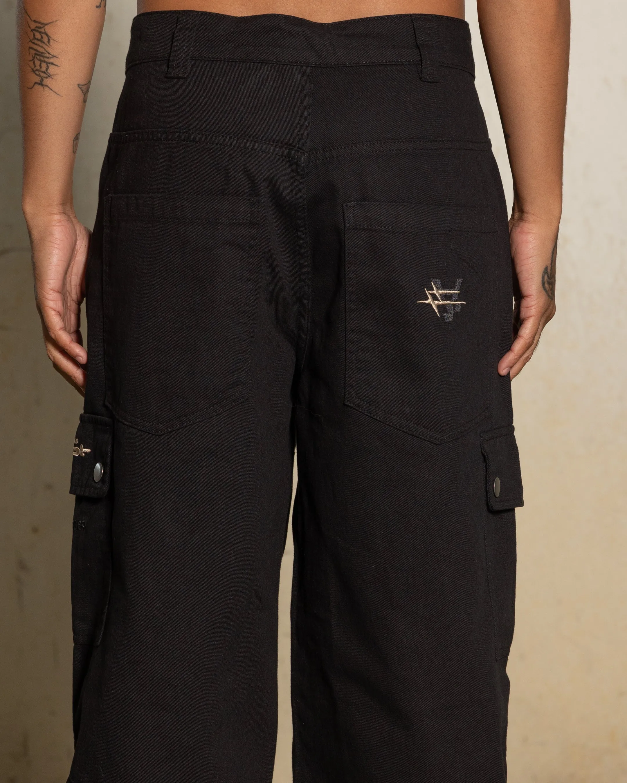 Loiter X The Anti Order Flow Cargo Pants Black