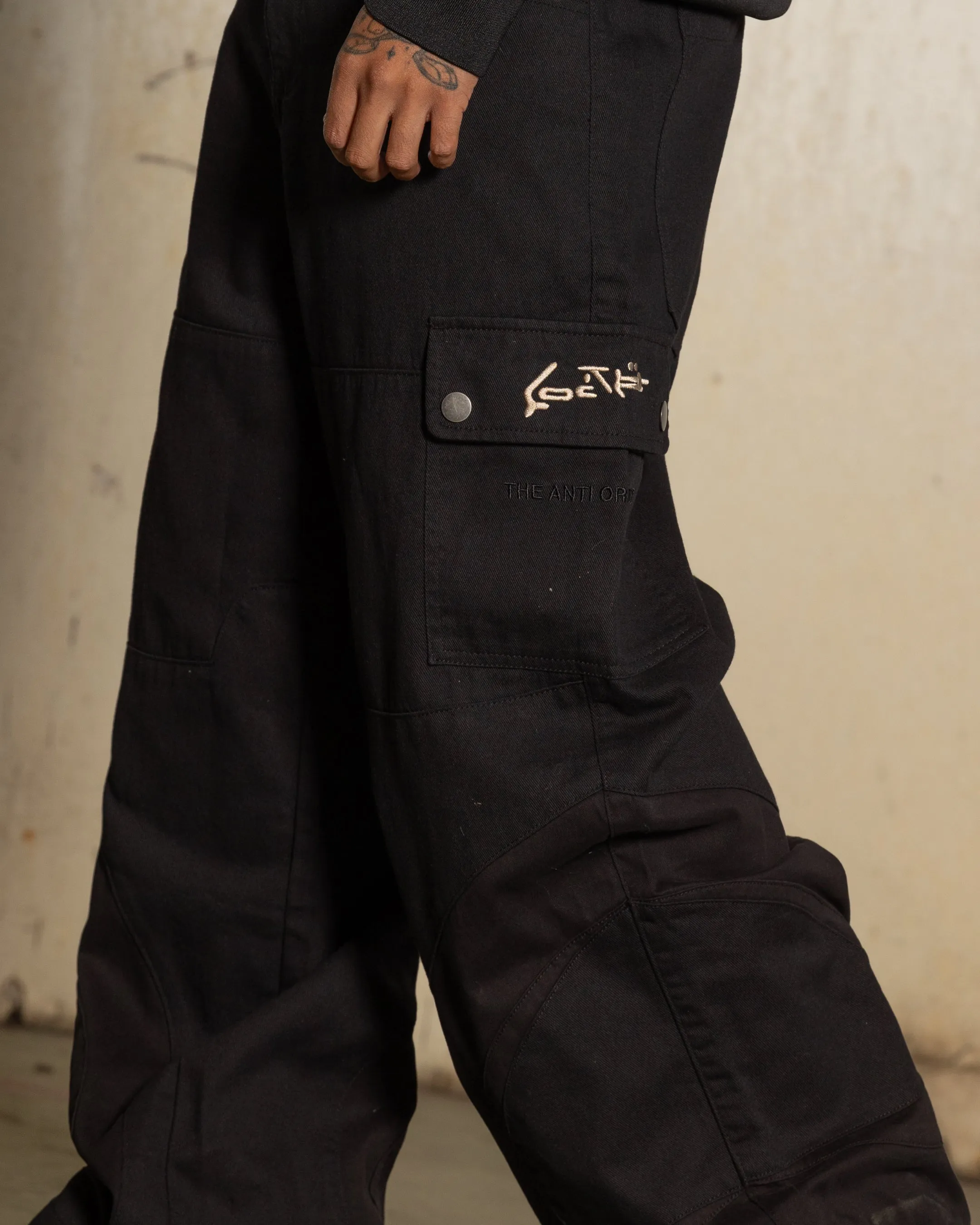 Loiter X The Anti Order Flow Cargo Pants Black