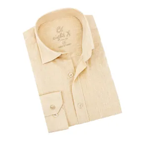 Looks Like Linen Button Down Shirt - Beige