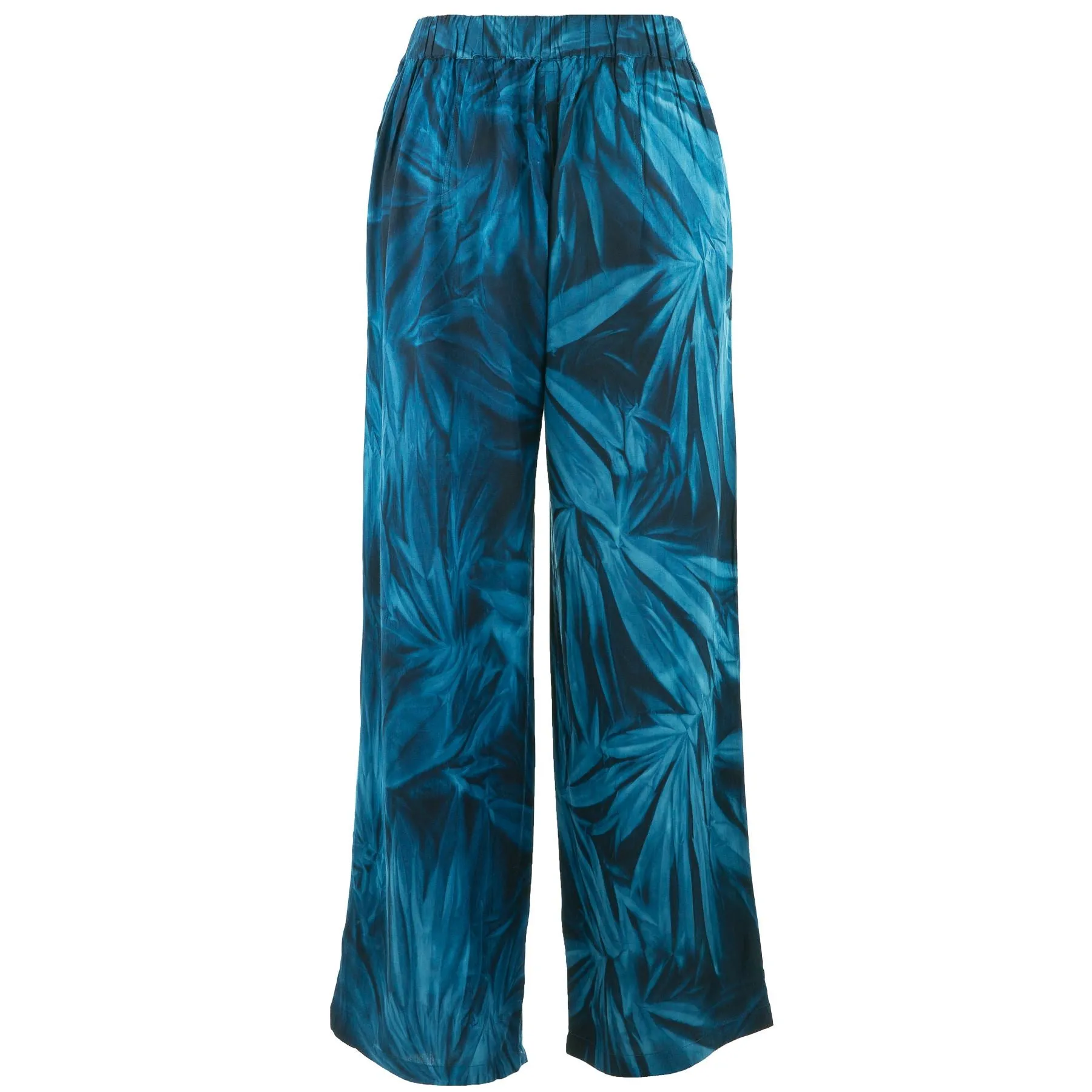 Loose Summer Trousers - Feathers Blue