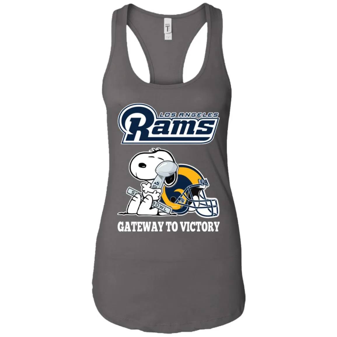 Los Angeles Rams Gateway To Victory Super Bowl 2019 Snoopy Football Nfl Women Tank Top