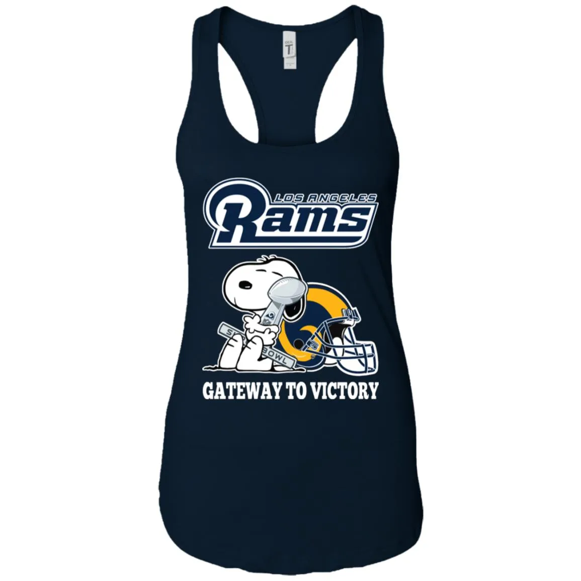 Los Angeles Rams Gateway To Victory Super Bowl 2019 Snoopy Football Nfl Women Tank Top