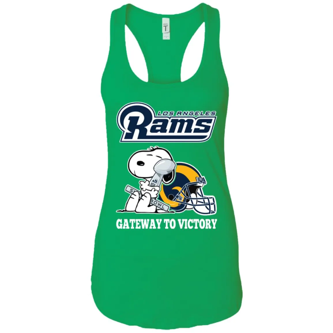 Los Angeles Rams Gateway To Victory Super Bowl 2019 Snoopy Football Nfl Women Tank Top