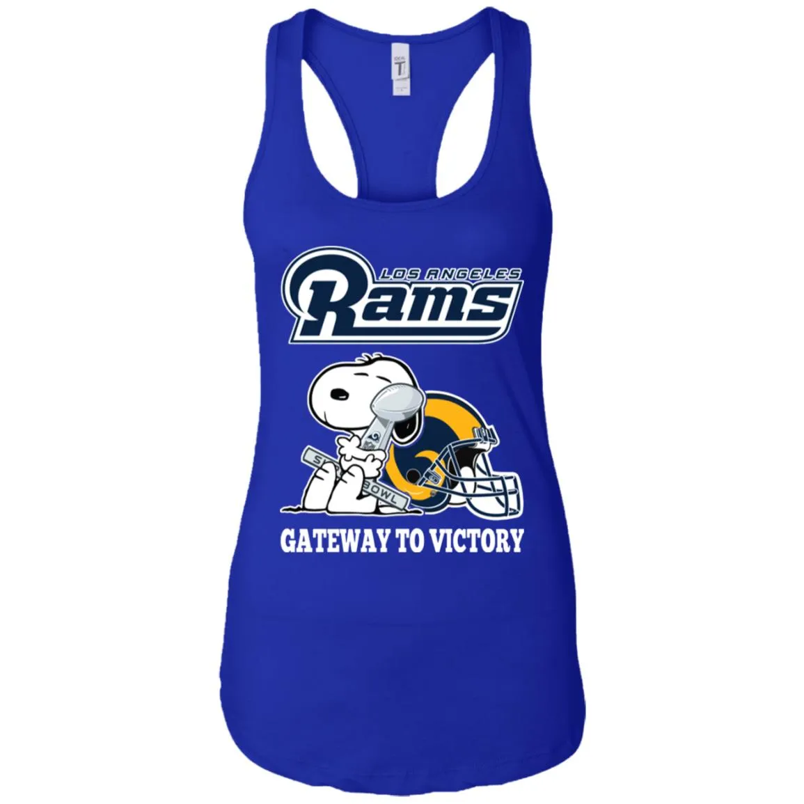 Los Angeles Rams Gateway To Victory Super Bowl 2019 Snoopy Football Nfl Women Tank Top