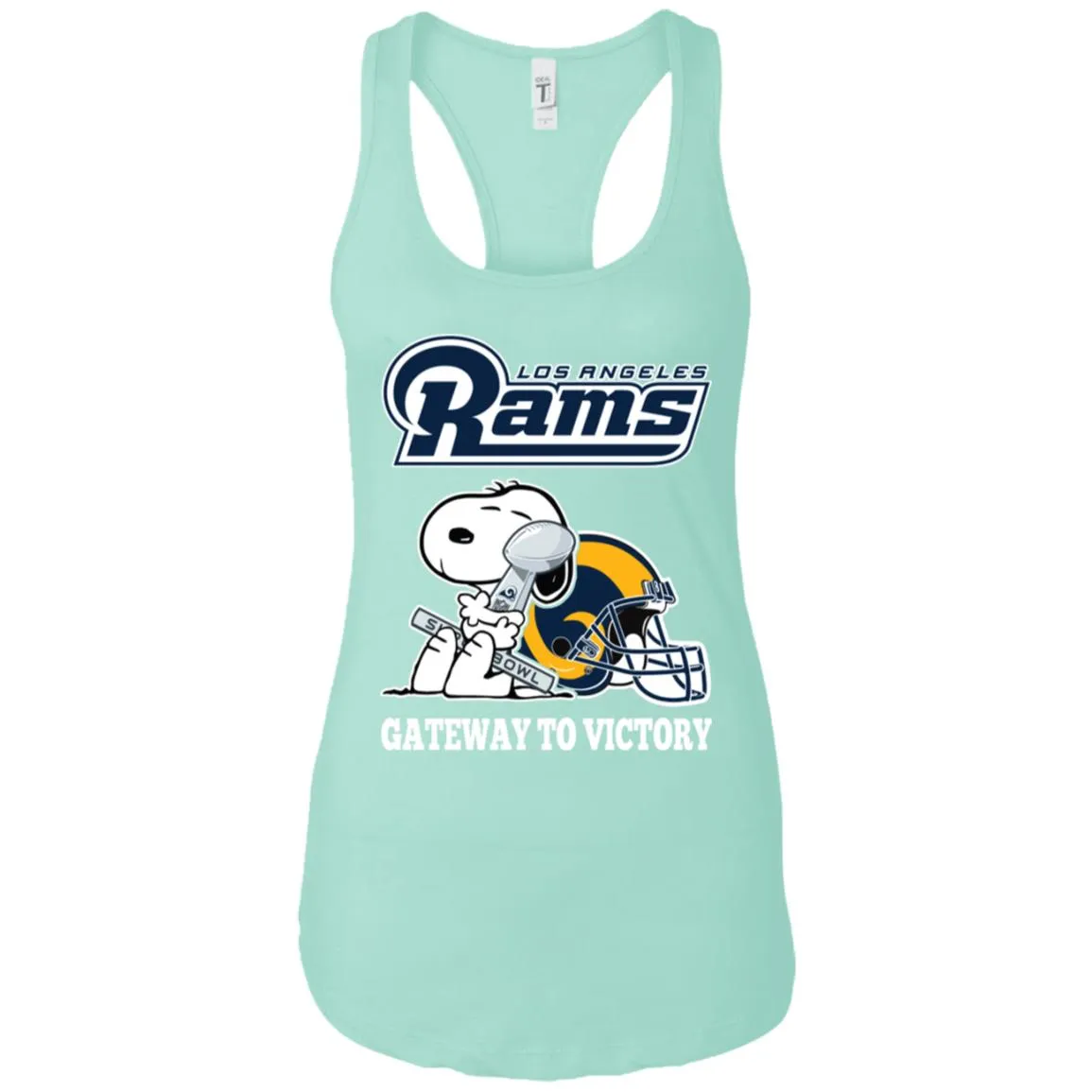 Los Angeles Rams Gateway To Victory Super Bowl 2019 Snoopy Football Nfl Women Tank Top