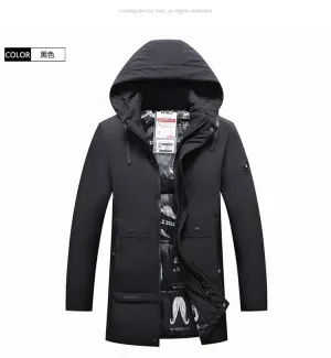 Men Outwear Brand Casual Hat Waterproof Thick Warm Parka Men Winter Outdoor Jet Ski Snow Warm Parkas Jacket Coat Men