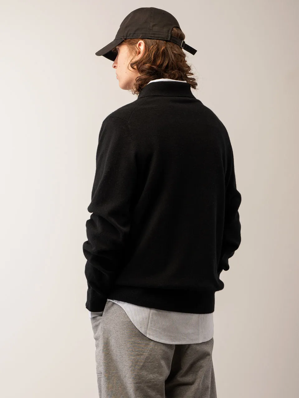 Men Polo Sweater_Black