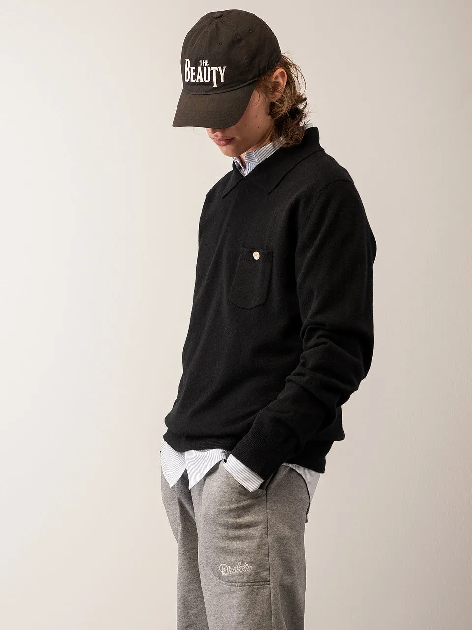 Men Polo Sweater_Black