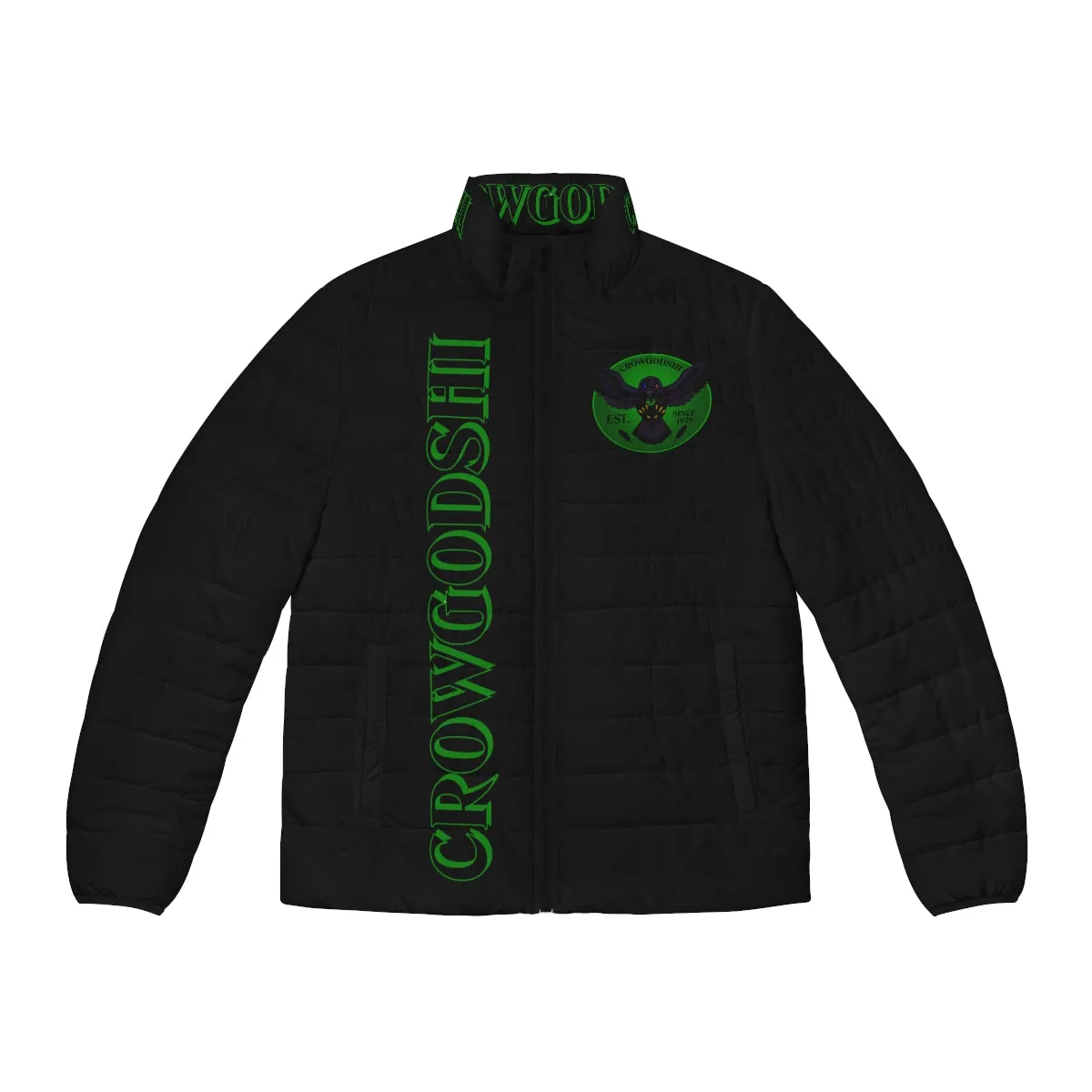 Men's 3rd GEN Puffer Jacket, BLACK W/ GREEN LOGO