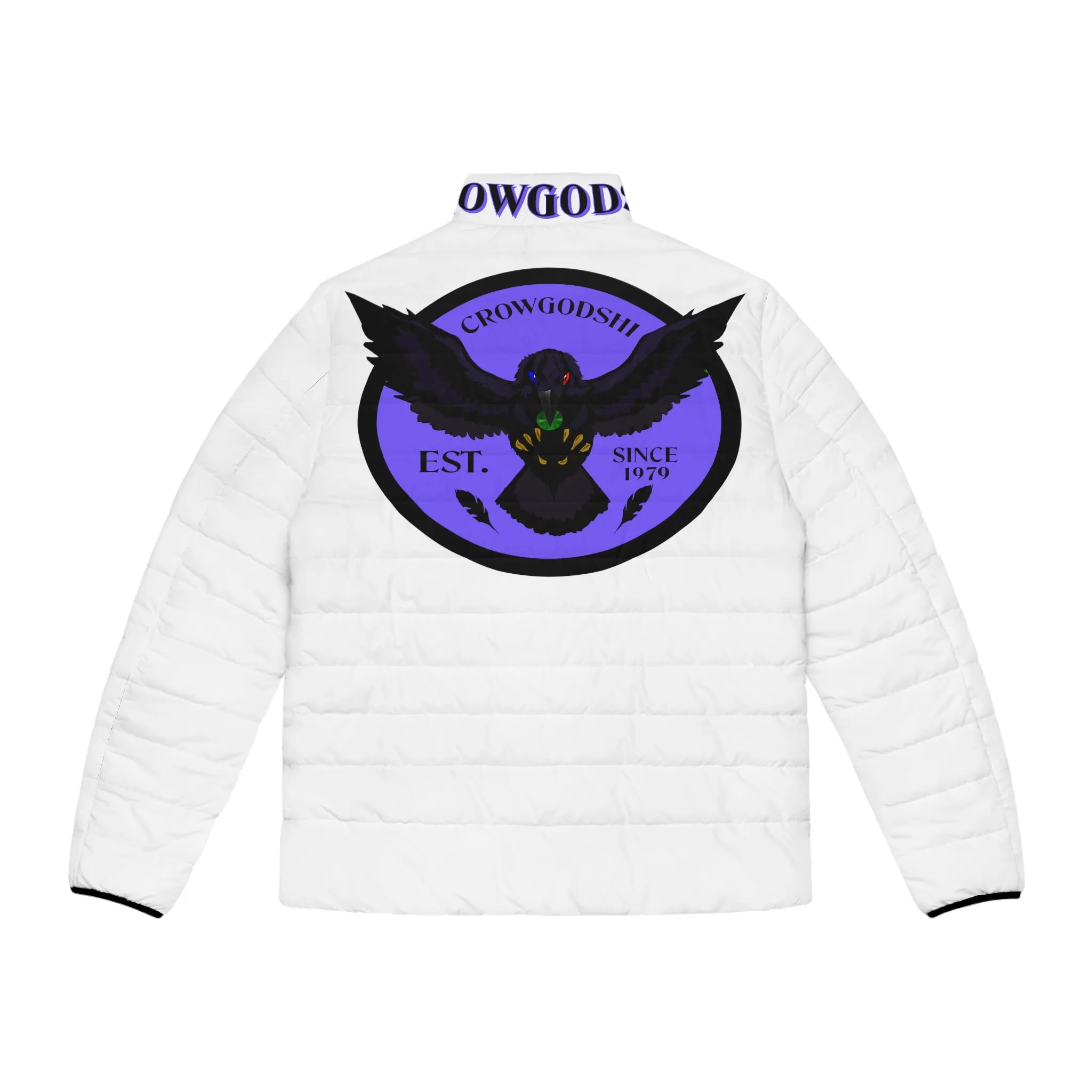 Men's 3rd GEN Puffer Jacket, WHITE W/ PURPLE LOGO