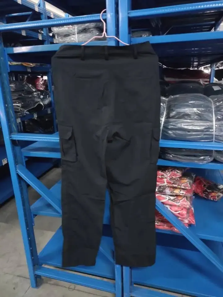 Men’s Cargo Trousers: Durable Work Wear with 6 Pockets, Denim Elastic Pants