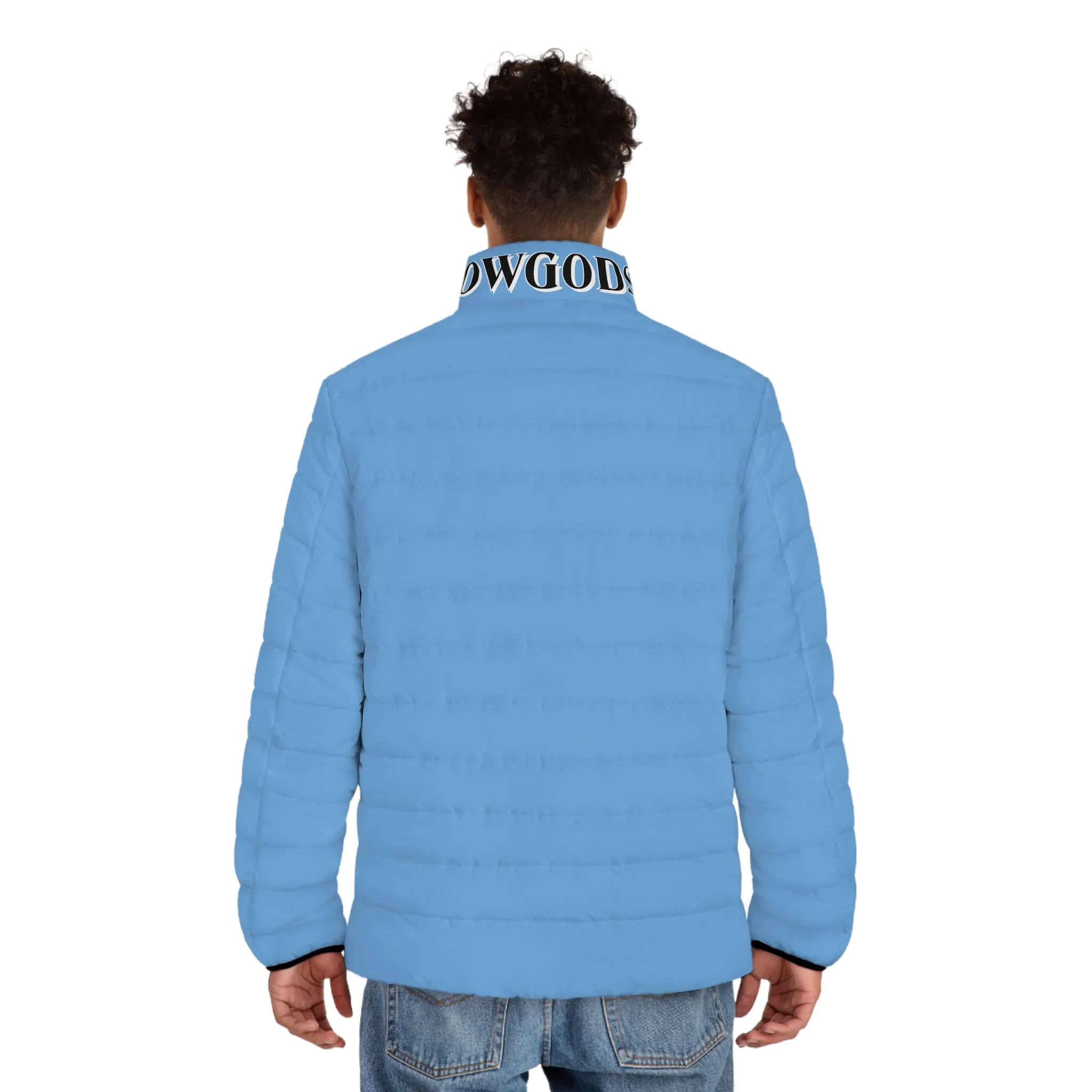 Men's CROWGODSHI Puffer Jacket, SKY BLUE