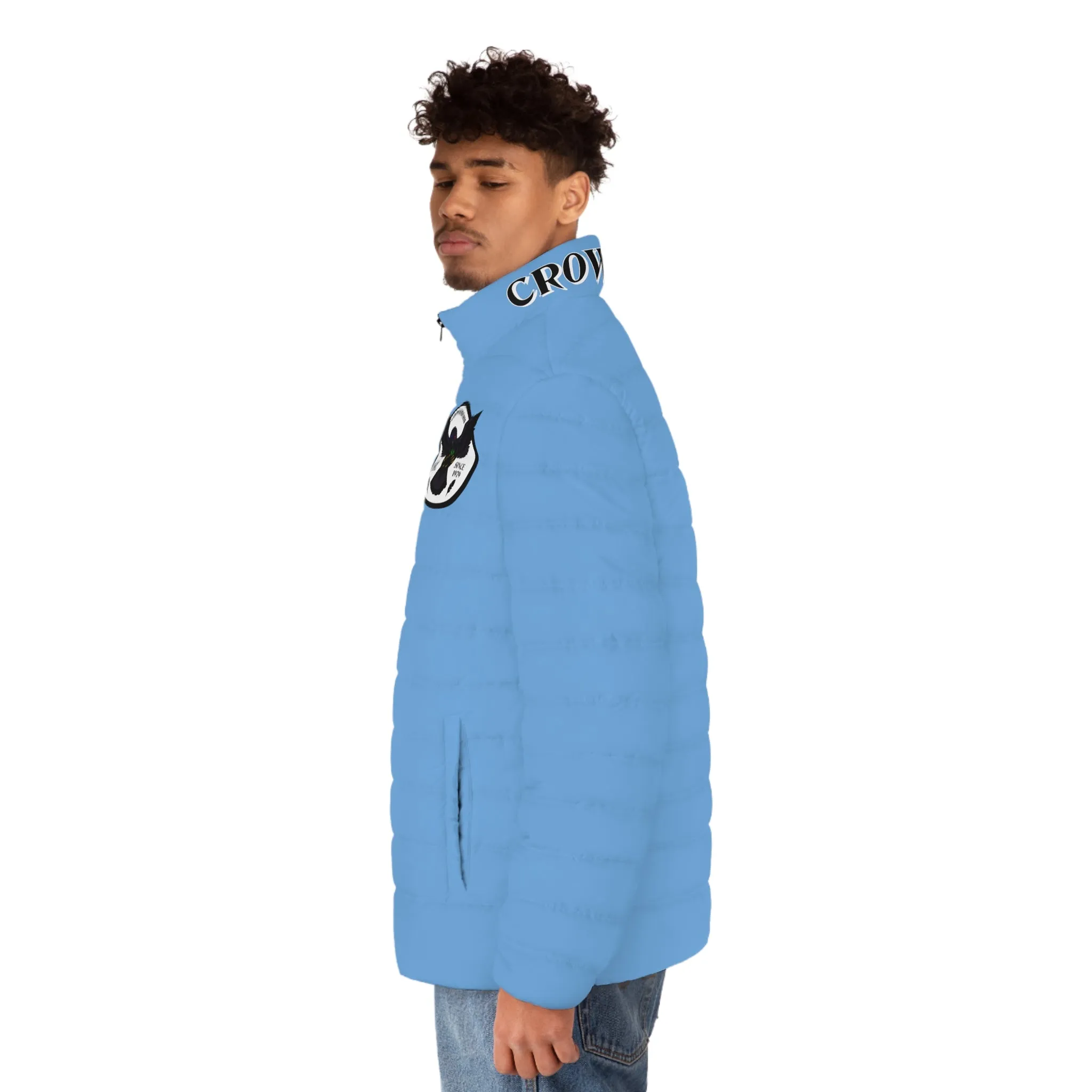 Men's CROWGODSHI Puffer Jacket, SKY BLUE