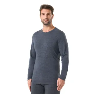 Men's Merino 250g Long Sleeve Crewe Thermal Top Dark Grey Heather