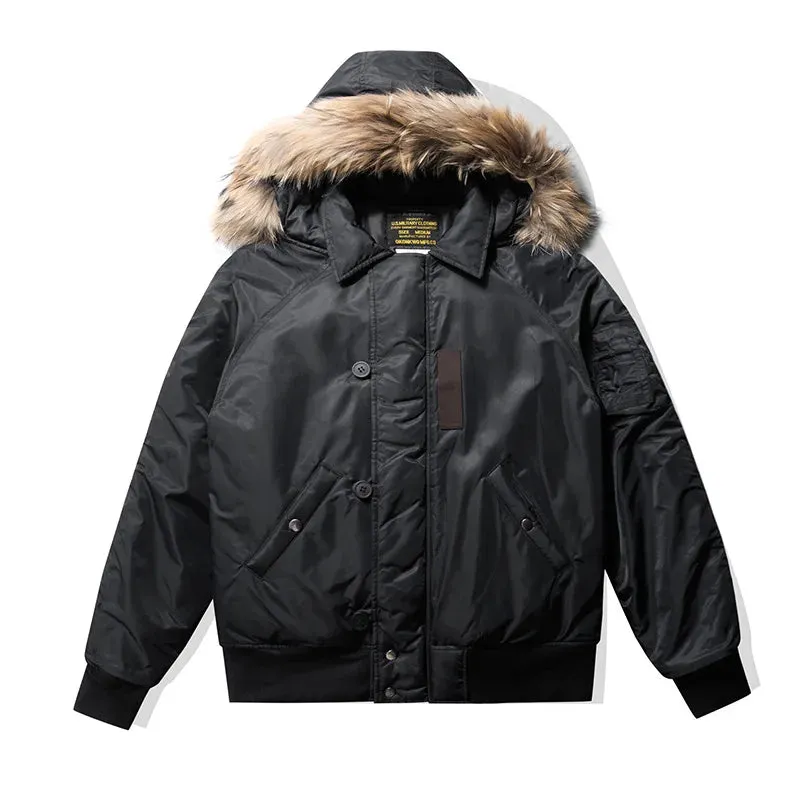 Men's N-2B Hooded Parkas Military Style Coat