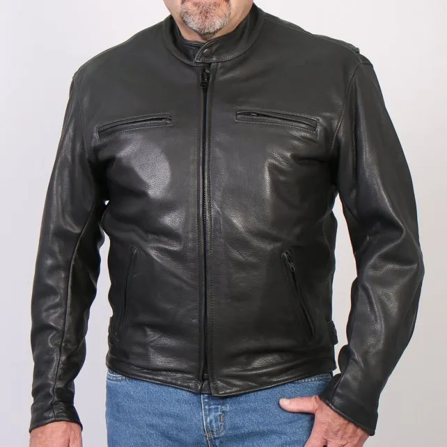 Men's USA Made Premium Leather Racer Jacket, JKM5001-HL