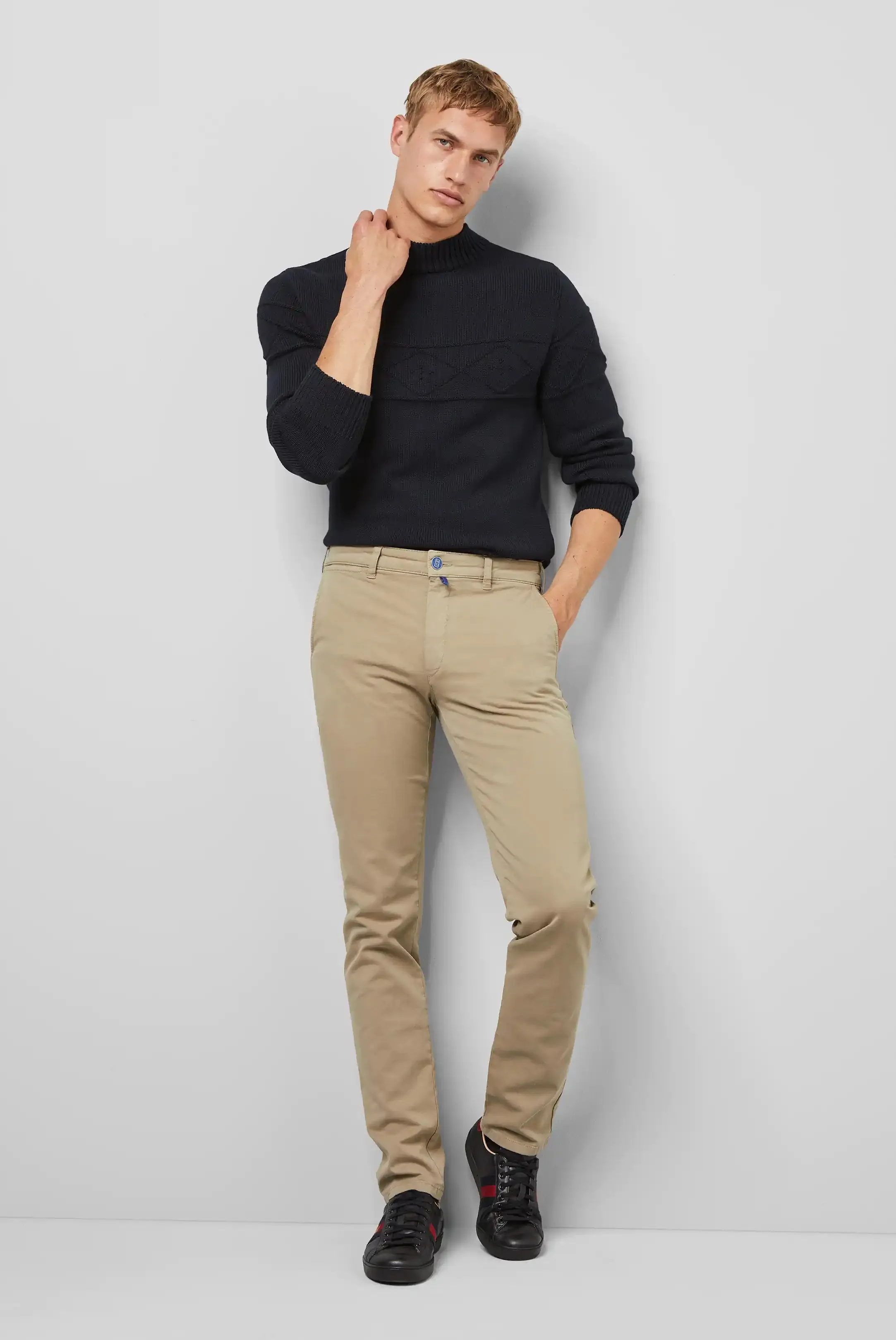 MEYER M5 Jeans - 6001 Soft Stretch Cotton Chinos - Beige