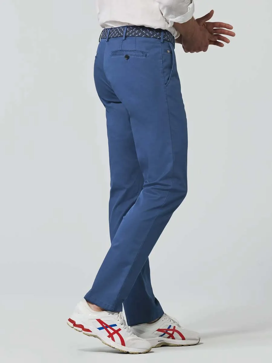 MEYER Roma Trousers - 3001 Light-Weight Cotton Chinos - Blue