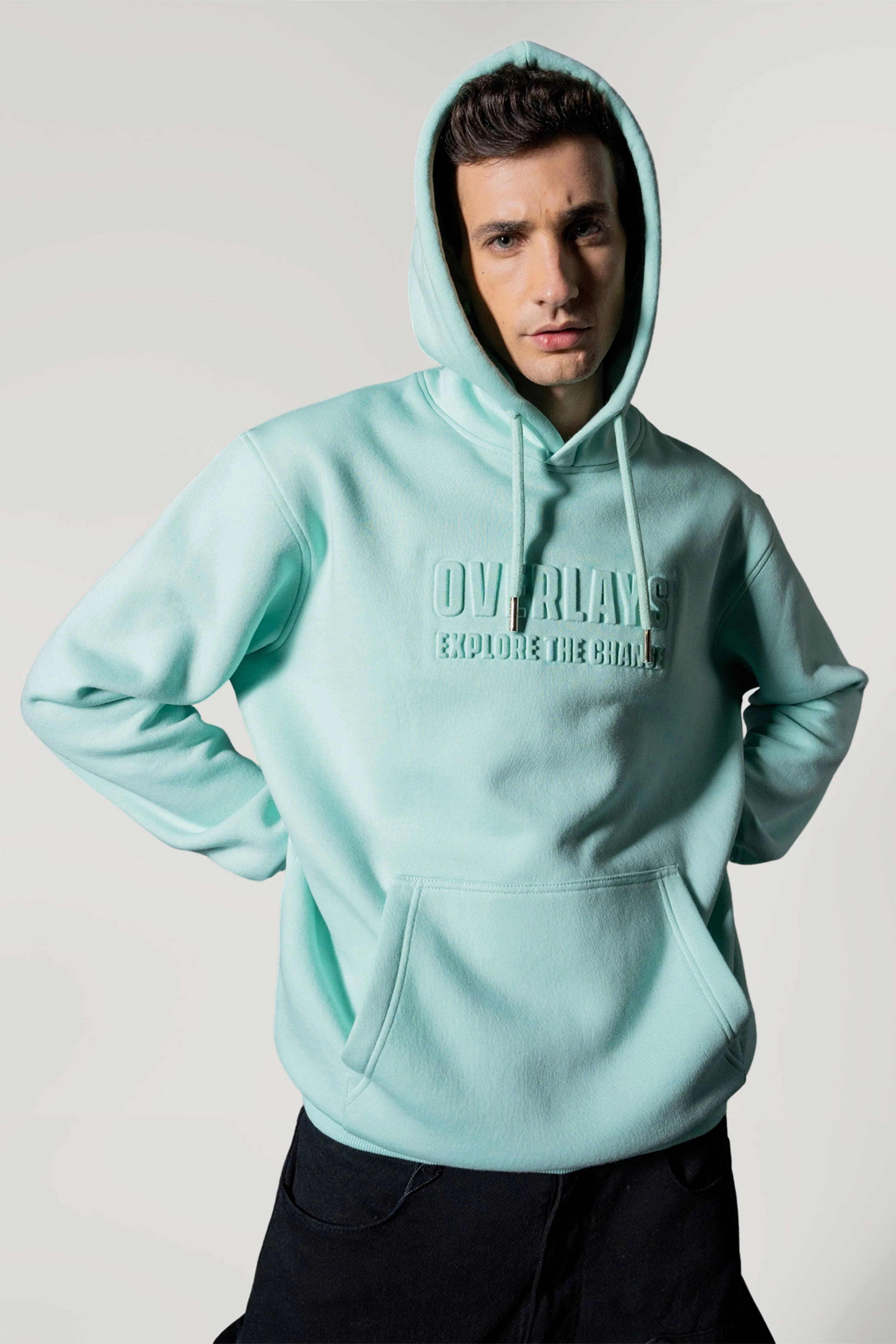 Mint Embossed Hoodie