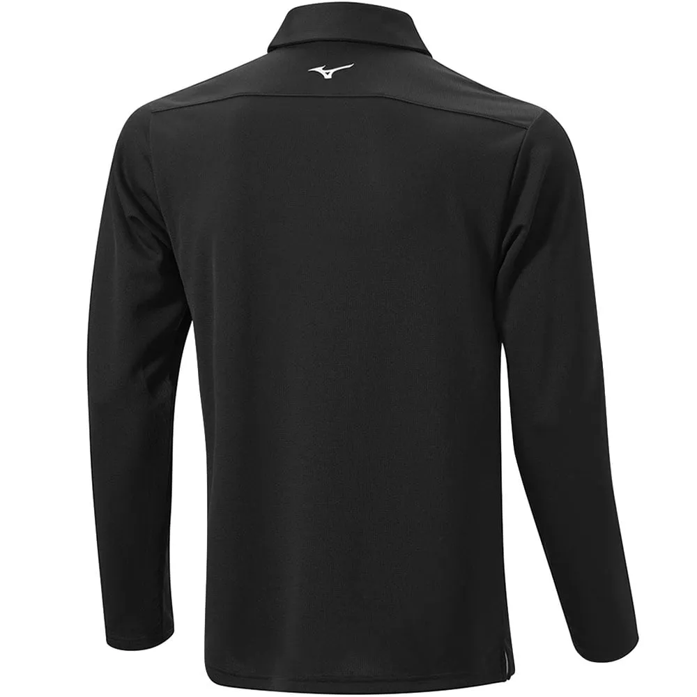 Mizuno Breath Thermo Winter Long Sleeve Polo Shirt - Black