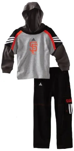 MLB Toddler San Francisco Giants Hooded Layer Top & Pant Set Heather Grey