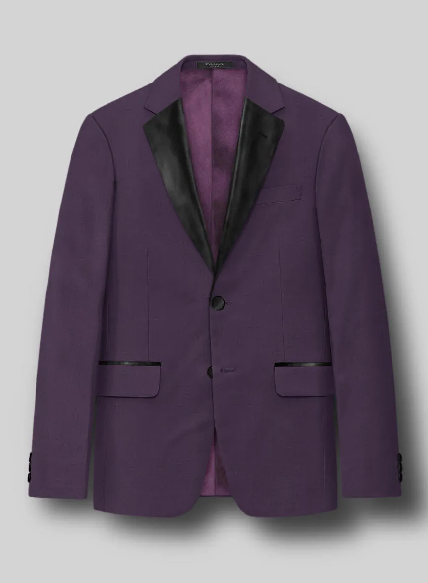 Napolean Stretch Purple Wool Tuxedo Jacket