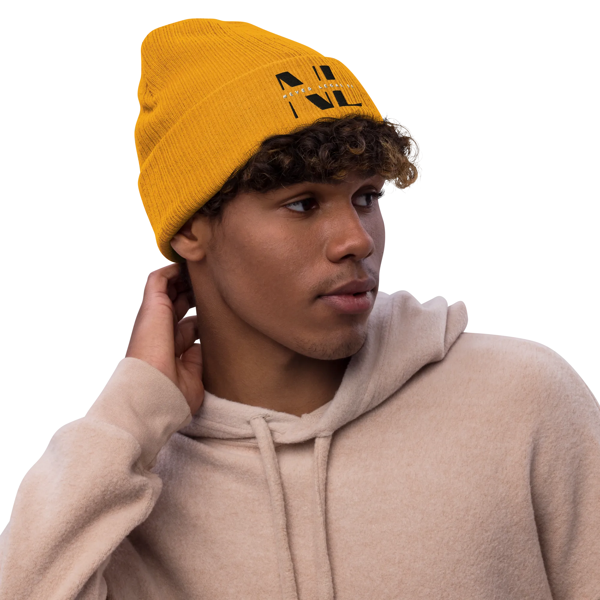 NEVER LEGAL 9X-Ribbed knit beanie