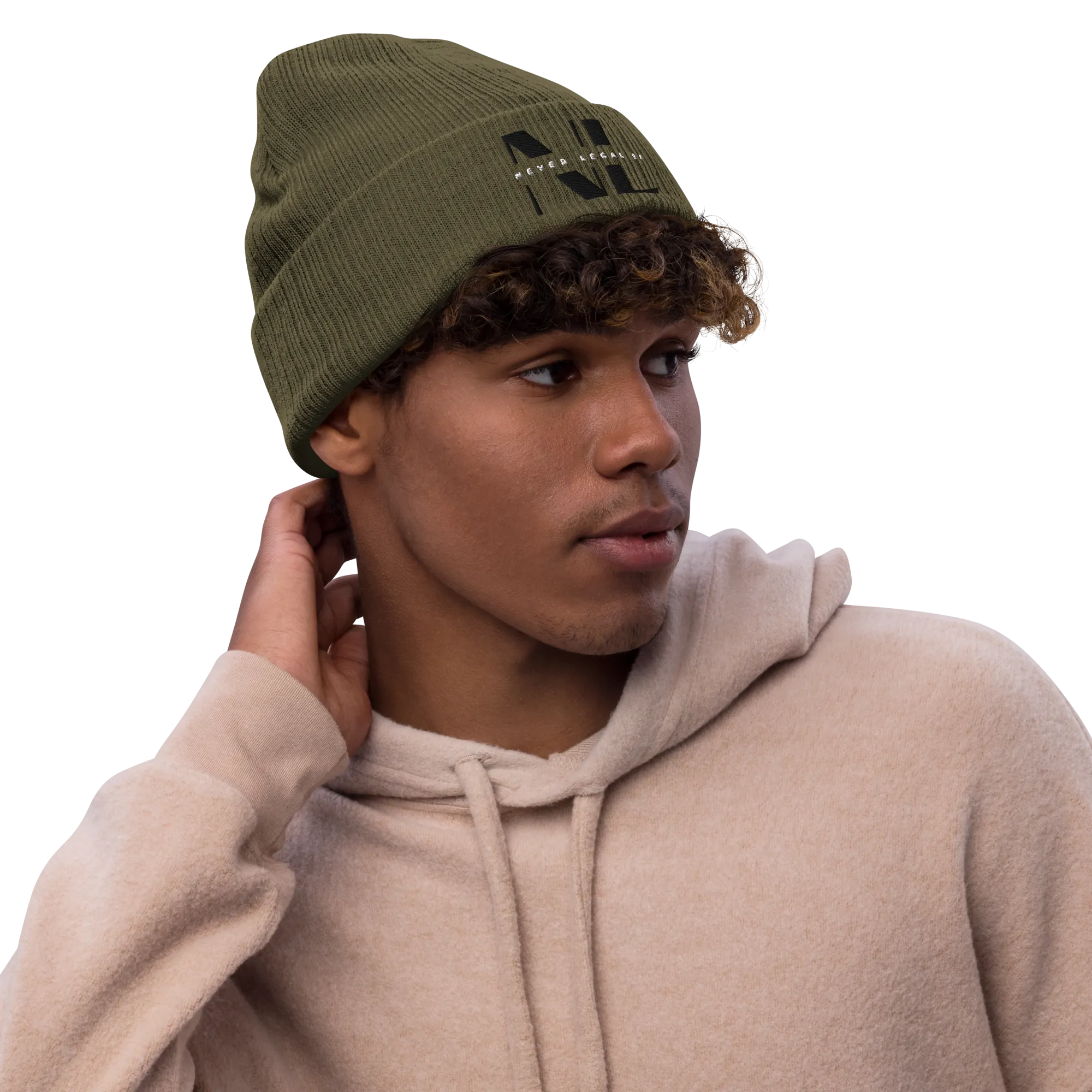 NEVER LEGAL 9X-Ribbed knit beanie