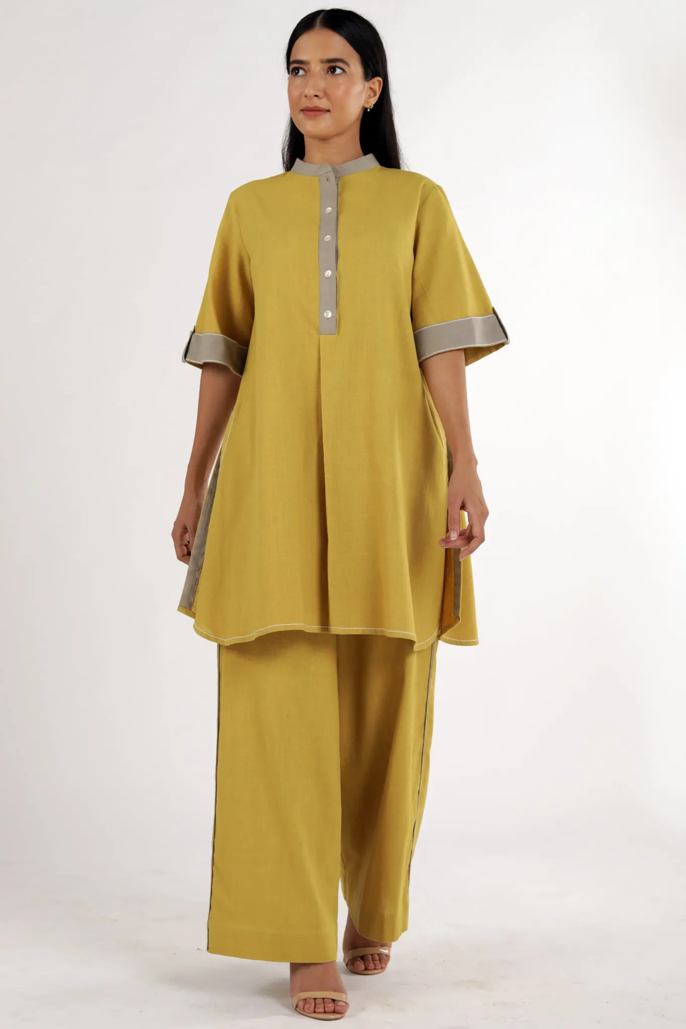 Ochre Sabah - Mandarin Tunic Set