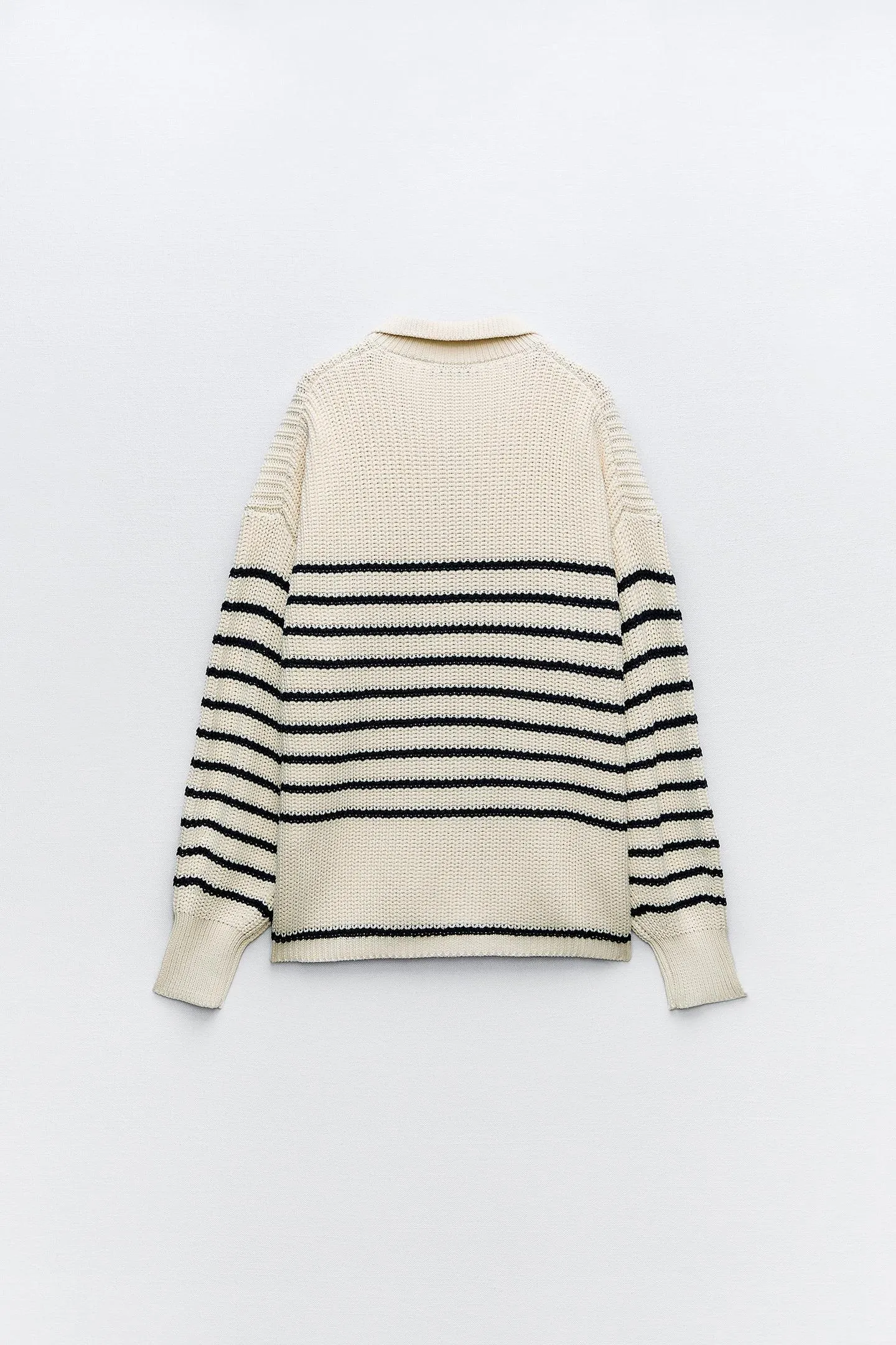 Old Money Oversized Knit Polo Woolen Sweater