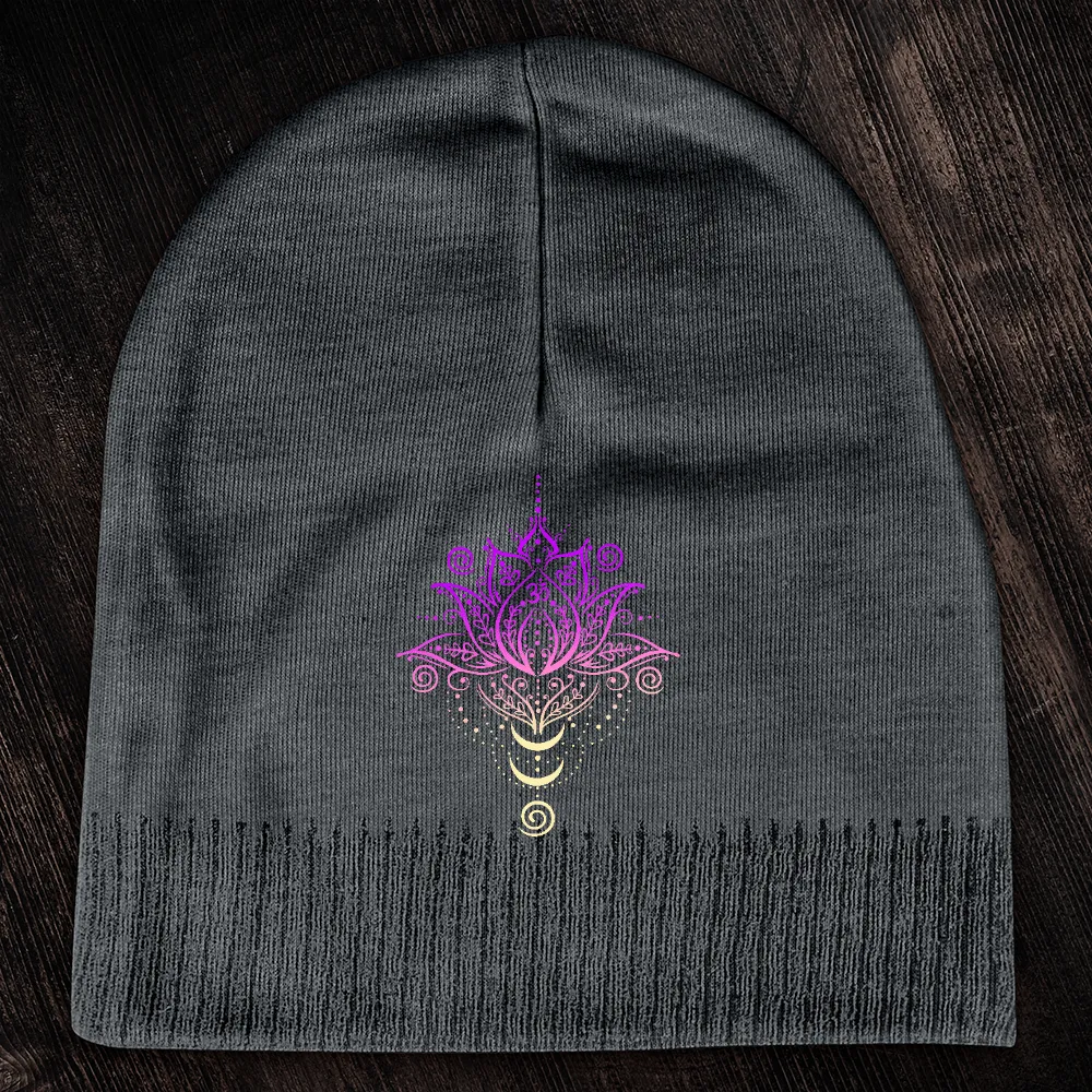 OM Lotus Flower Beanie