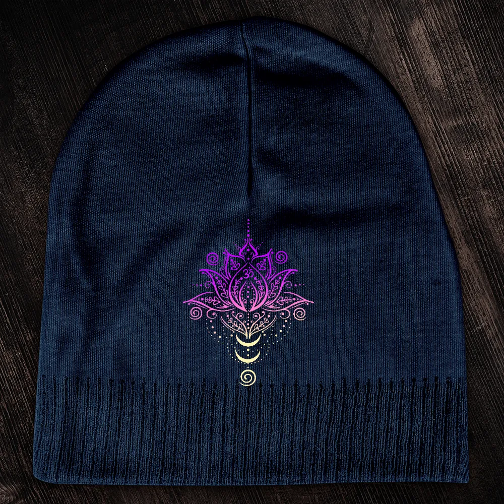 OM Lotus Flower Beanie