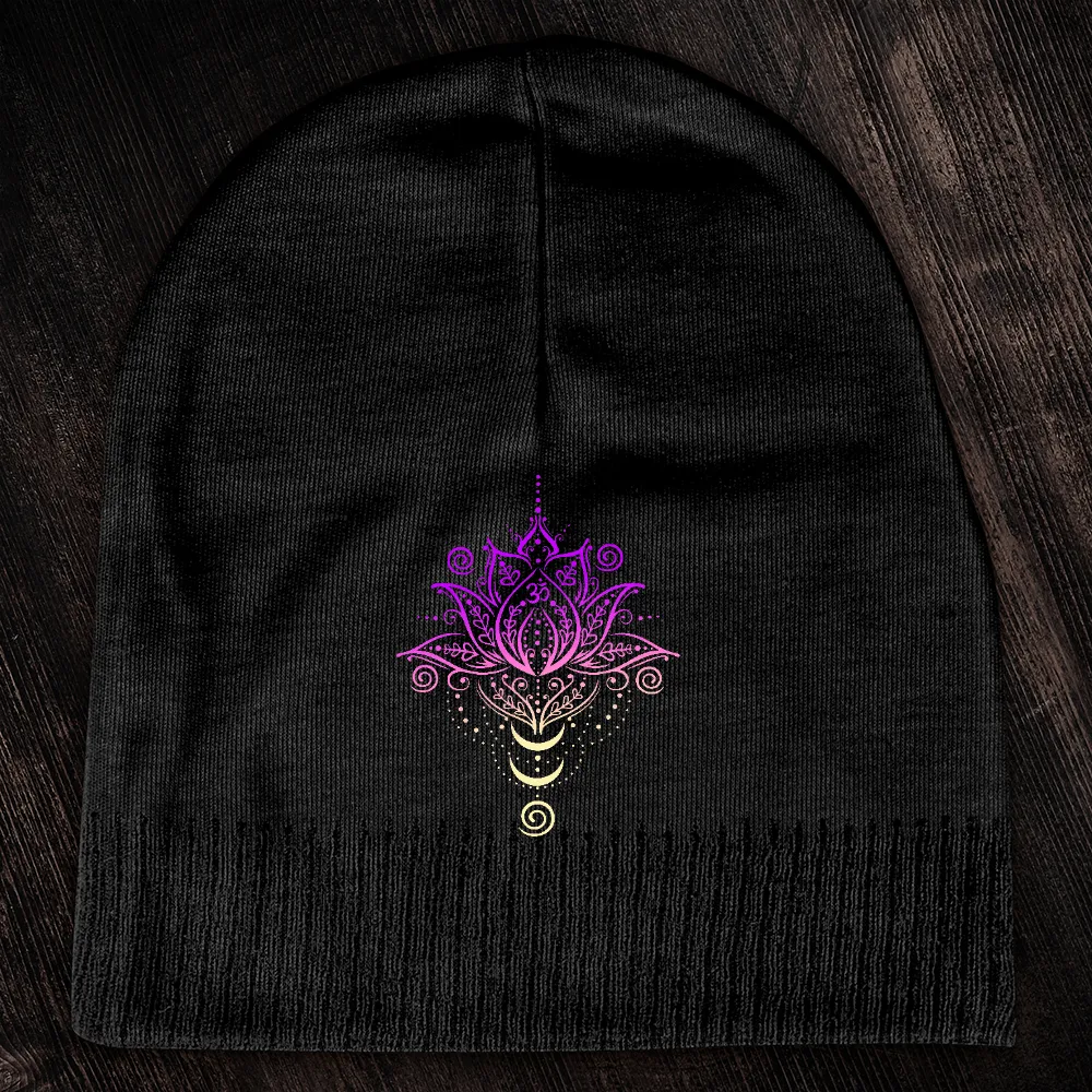 OM Lotus Flower Beanie