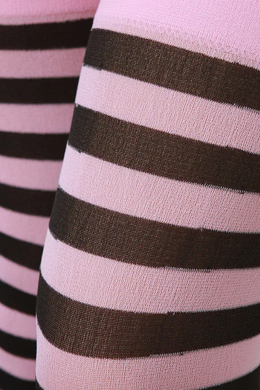 Opaque Stripe Leg Warmer