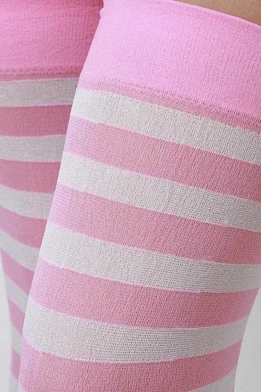 Opaque Stripe Leg Warmer