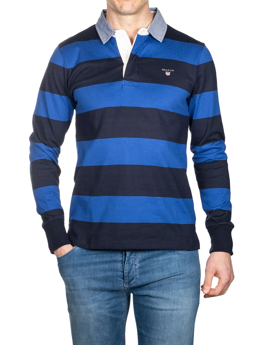 Original Barstripe Heavy Rugger College Blue