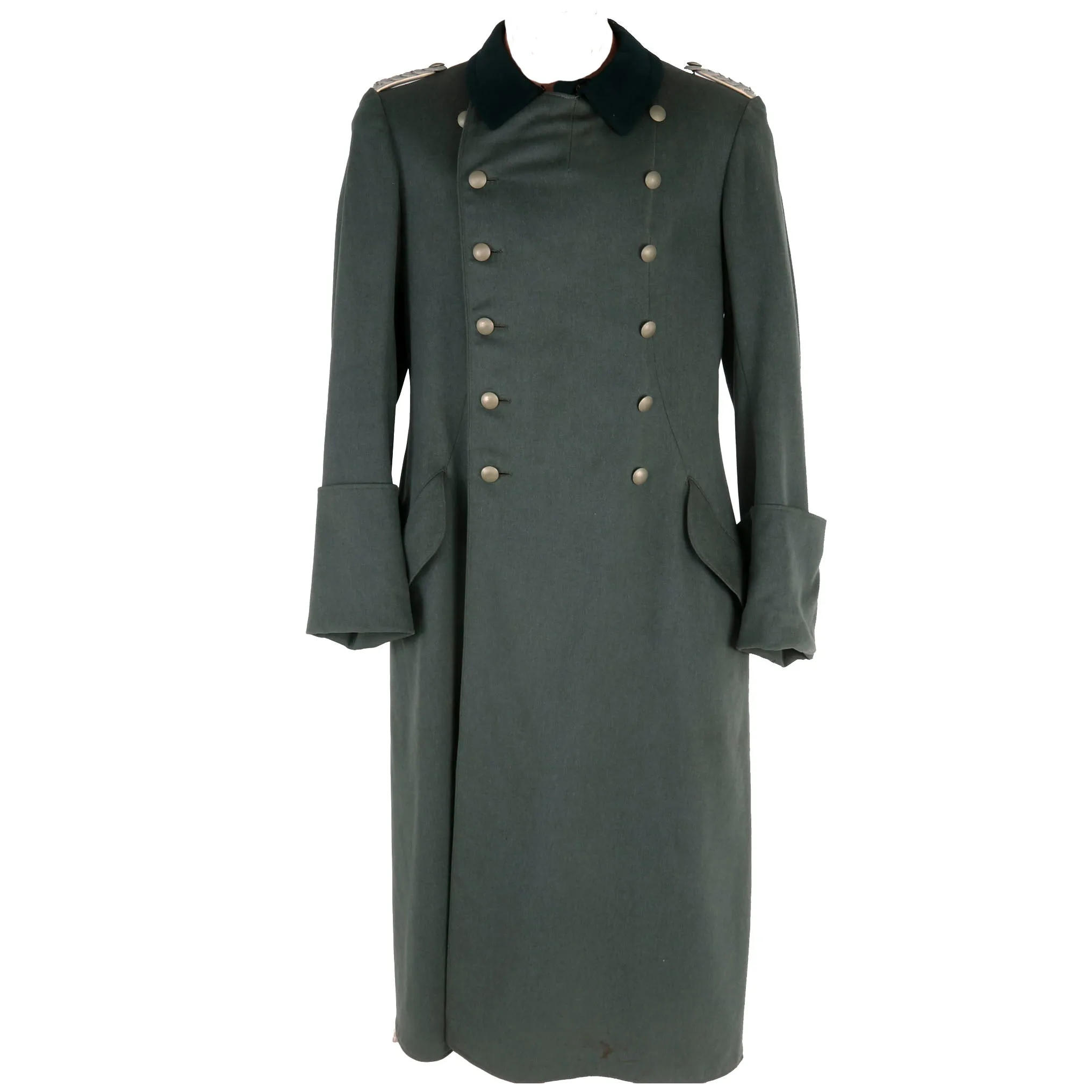 Original German WWII Heer Infantry Major Officer's Wool Greatcoat