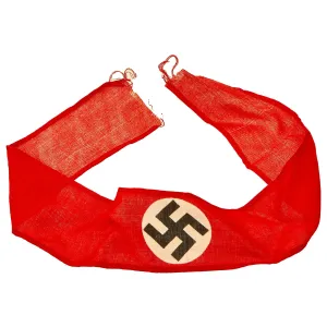 Original German WWII NSDAP Party Printed Cotton Overcoat Armband