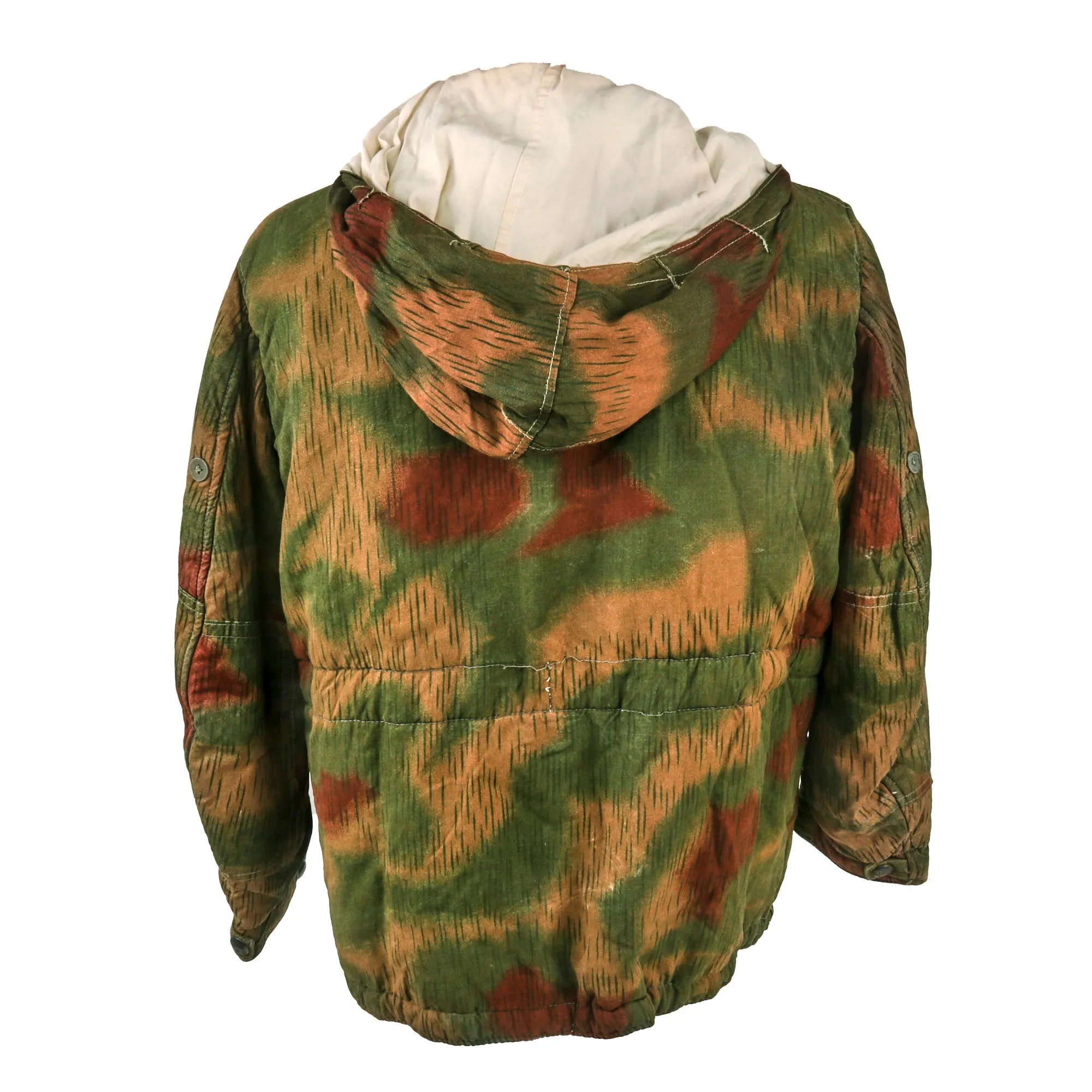 Original German WWII Sumpftarnmuster Swamp Pattern Reversible to Snow Pattern Camouflage Winter Parka with Faded RBNr. Marking