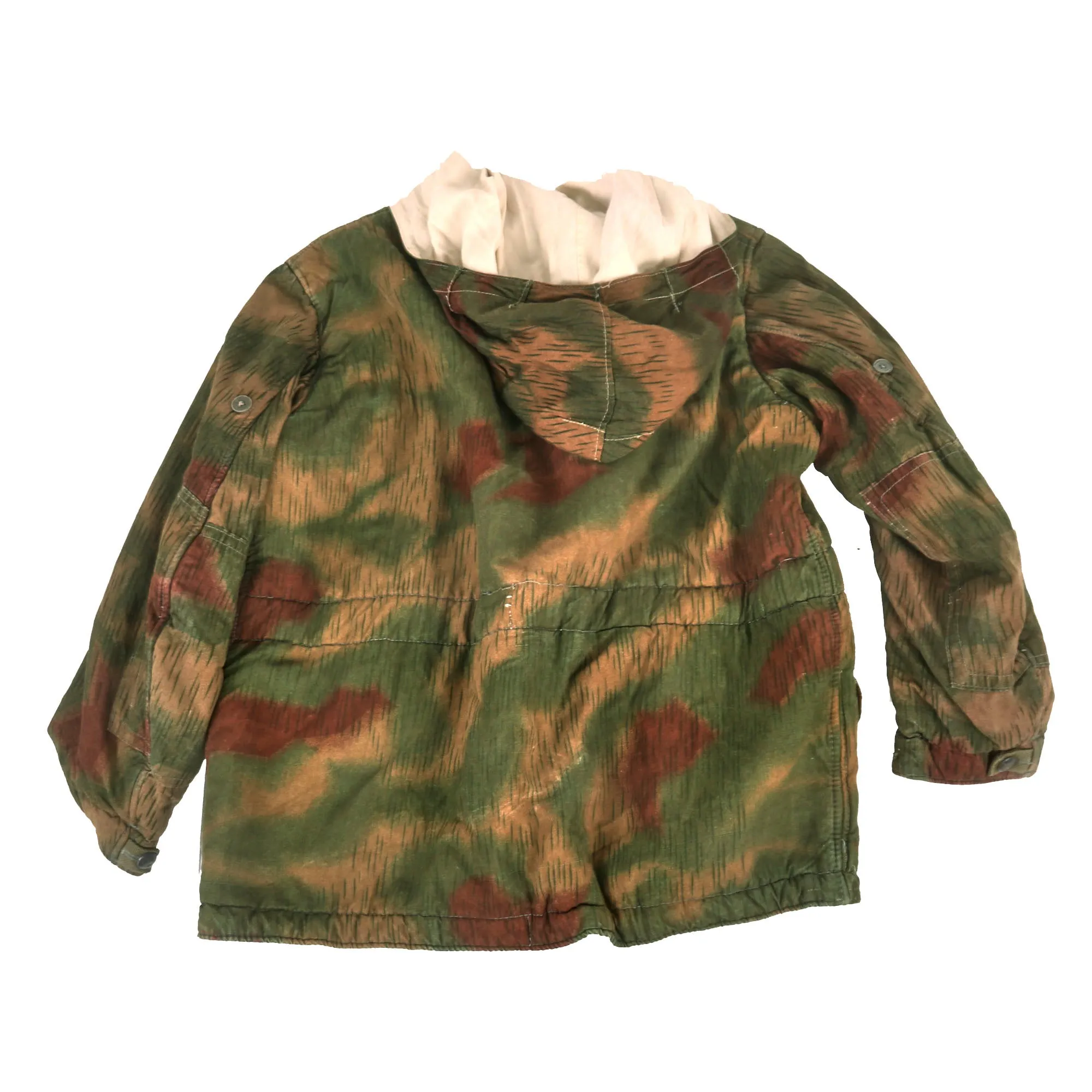 Original German WWII Sumpftarnmuster Swamp Pattern Reversible to Snow Pattern Camouflage Winter Parka with Faded RBNr. Marking