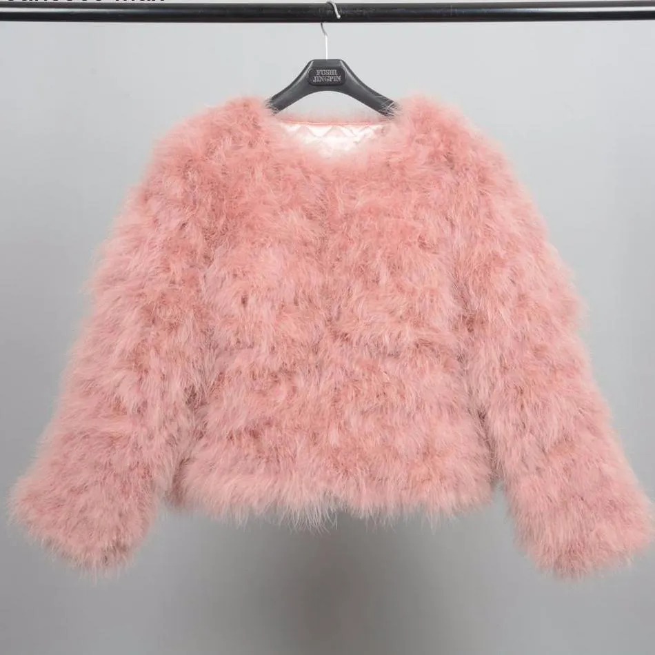 Ostrich Feather Jacket - Pink