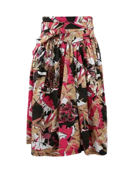 Palm Belted Full Skirt