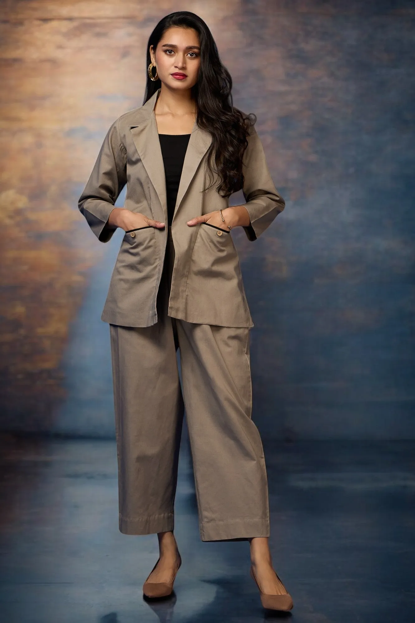 pantsuit set (blazer   trousers) - Taupe Essence & Neutral Tones