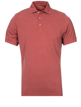 Pigment Dyed Polo Shirt Rust