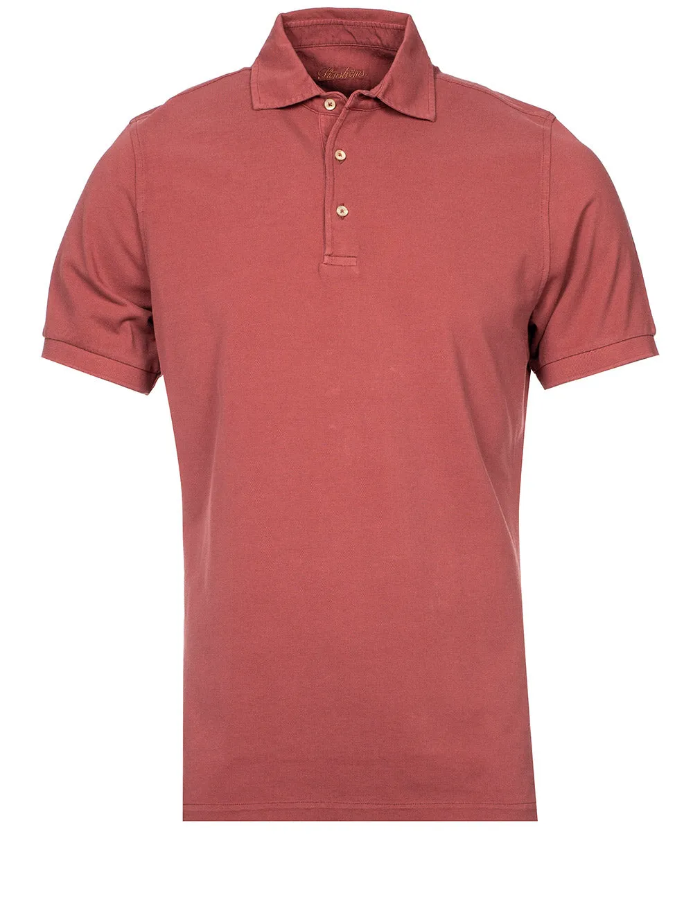 Pigment Dyed Polo Shirt Rust